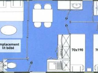 Mobil-home avec terrasse à Notre-Dame-de-Monts pour 3 pers. - API-1-52-605 - 8
