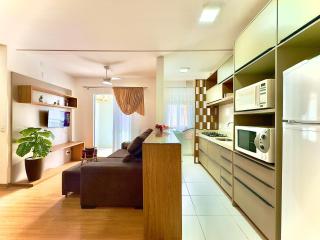 Apto completo com VISTA MAR em CONDOMINIO RESORT FRENTE MAR em Barra Velha 2 quartos AR CONDICIONADO CHURRASQUEIRA privativa Cozinha Completa PISCINA vaga de Garagem - VIL3 - 6