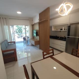 Apartmento novo a 350 m da praia das Toninhas em Ubatuba - 2 dormitórios sendo 1 suite, piscina, varanda gourmet com churrasqueira, ar condicionado, cozinha completa, garagem privativa - 0