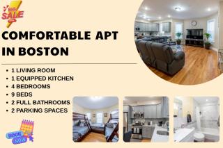 233-1 4BR Boston - Cozy Apt near MBTA Station - 0