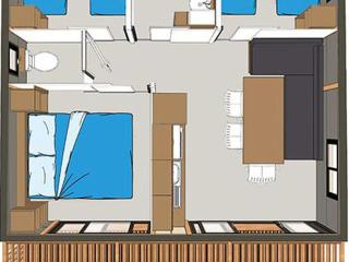Chalet 33m² avec Terrasse, 3 Chambres, Cuisine Équipée - API-1-52-521 - 1