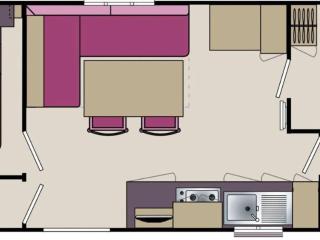 Mobil Home avec Terrasse pour 6 personnes - API-1-52-381 - 9