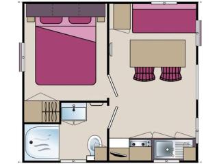 Mobil home avec terrasse - 2 personnes - API-1-52-276 - 9