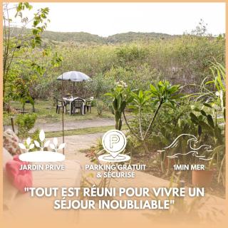 Le Tropical Nest - Idéal Couple & Famille - Jardin Privé - MER - Parking Privé - Quartier Calme - Clim - Wifi HD - 5min Plages - Linge de maison fourni gratuit - Capesterre-de-Marie-Galante - 0