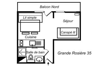 Résidence Grande Rosiere - CHARMANT STUDIO SKIS AUX PIEDS ET PROCHE DU CENTRE MAE-7430 - 3