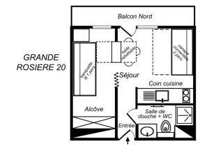 Résidence Grande Rosiere - JOLI STUDIO SKIS AUX PIEDS EMPLACEMENT IDEAL - WIFI PRIVE MAE-7646 - 2