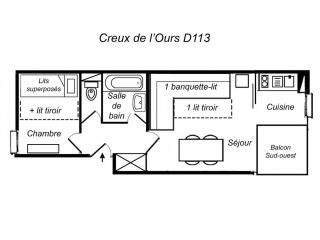 Résidence Creux De L Ours D - APPARTEMENT EXPOSE SUD-OUEST, AVEC BELLE VUE PISTE MAE-7894 - 4