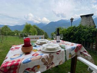 Stupenda vista sulle Orobie con giardino e barbecue - 3