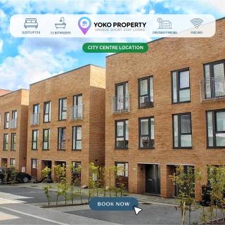 4 Bedroom 3 Bathroom House - Sleeps up to 8 - City Centre - Free Parking, Fast Wifi, Private Garden and Smart TV by Yoko Property - Milton Keynes - 0