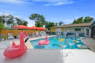 Resort Style Backyard Pool Movie Game Room - 0