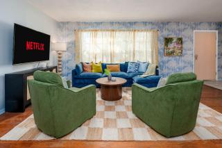 Resort Style Backyard Pool Movie Game Room - 3