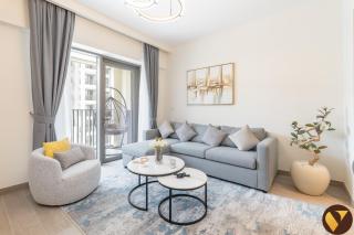 Vogue Rosewater Two Bedroom Apartment with balcony at Dubai Creek Harbour and access to man made beach, Pool, Gym, Kids Area and Near Shopping - 1