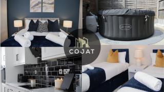 Cosy Luxe 3Bed Retreat Hot Tub BBQ Parking Near Town Perfect for Contractors Families Short & Long Stay - 0
