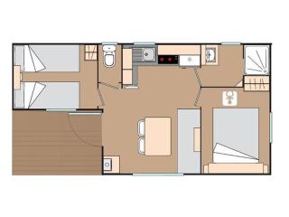 Bungalow 4 pers avec Terrasse - API-1-52-449 - 1