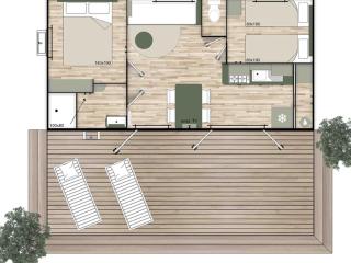 Mobil-home confortable avec 2 chambres et cuisine équipée - API-1-52-481 - 3