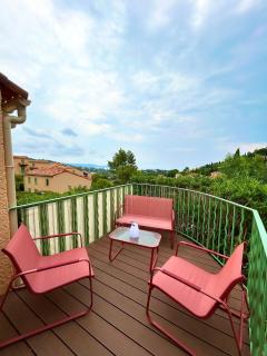 Joli Mazet, piscine, vue mer - 6