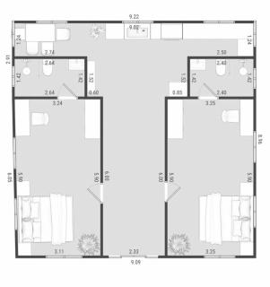 Cozy two bedroom house - 1