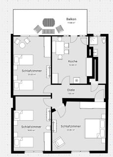6P Zentrale Suite mit Balkon & Parkplatz - 3