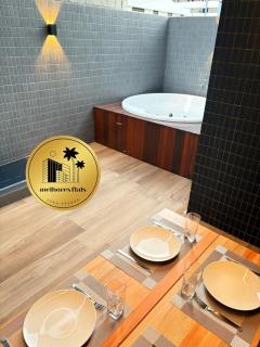 Melhores Flats - Jacuzzi privativa, beira-mar - 0