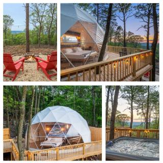 Luxe Dome w Hot Tub King Bed Full Bath & FirePit - Augusta - 0