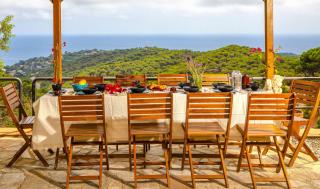 Sea View Pool 2km to Beach Cala Canyelles Fully Air Conditioned King Queen Quality Beds BBQ - 9