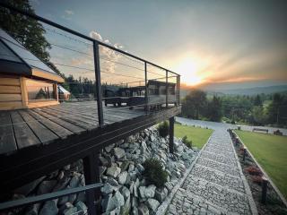 Osada Poli Koniaków - Panoramiczny Domek nr 5 z Prywatną Balią i Hydromasażem - 6