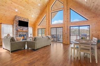 Luxury Log Cabin Lakefront, Game room & Fire Pit, - Schenevus - 7