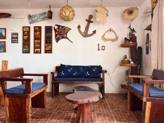 Beachfront House with Terrace & Bar, AC, 6 Max - 6