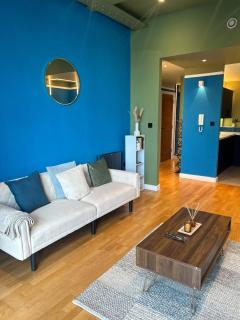 Modern City Blue Apartment Next To The AO Arena Free Parking - Manchester - 5