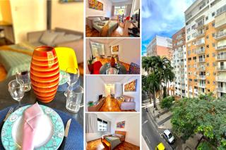 Apartamento grande e confortável no Rio de Janeiro no bairro da Lapa com vista para os Arcos e Vaga de garagem em Ponto Central perto comércio com Portaria e Check-in 24 Horas, Acomoda 4 pessoas, Ideal para famílias, amigos e nômades digitais - 0