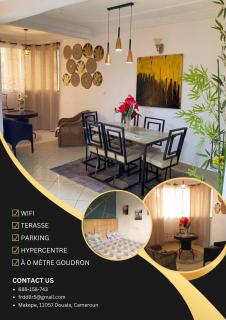 Nouvel appartement, ménage gratuit, wifi, parking, proche du goudron et hypercentre - Douala - 0