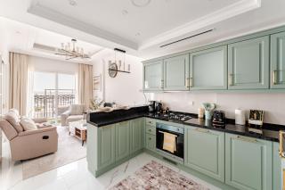 Luxury 1BR Lagoon View Arjan near Miracle Garden Vincitore Benessere by Green Sky Holiday Homes - 9