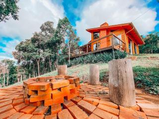 Cabana Romântica na Serra com Hidro, Lareira, Lagos e Trilhas - 2