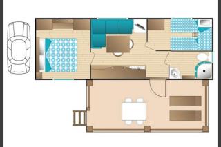 Feriendorf Oasi Mobilehome Tahiti für 4 Personen - 1