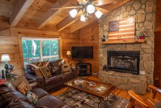 Updated Cabin with 2 primary suites, hot tub, spacious covered porch - 0