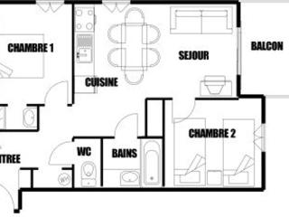 Charmant 3 pièces - 6 pers, 2 sdb, parking, au pied du ski bus et à 10 min du centre - FR-1-572-5 - 7