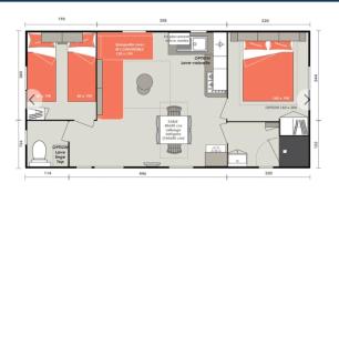 Mobile home 2chs 4à5 pers 32m2 promo fun pass sept - 3
