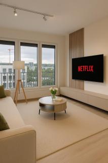 Chloé's Beige Apartment with big balcony, O2 arena - 0