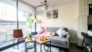 1BR-1BA, hasta 3 personas, Santiago, Parque Almagro, AC, Calefaccion - 0