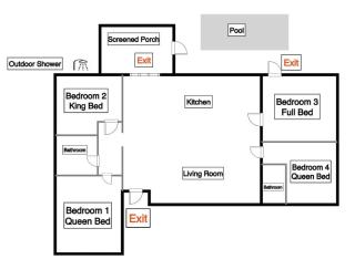 Heated Pool 5Mins to Beach 4Bed-2Bath King Bed - 6