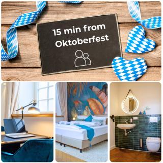 HOMELY STAY Studio 4 - Chic Self-Check-In Room for Short Stays - 15 min from Oktoberfest - 0