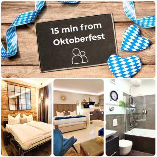 HOMELY STAY Studio P1 - Elegant Self-Check-in Studio-Apartment in Munich - 15 min from Oktoberfest- with Kitchen and Washing Machine - Monaco di Baviera - 0