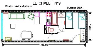 Le Chalet - Piscine - Studio pour 6 Personnes MAE-4943 - 3