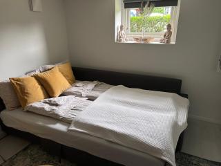 liten leiligheten uten soverommet,sovesofa i stuen , i kjelleren - 4
