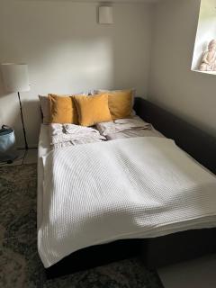 liten leiligheten uten soverommet,sovesofa i stuen , i kjelleren - 5