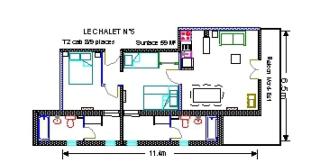 Le Chalet - Piscine - 2 Pièces pour 9 Personnes MAE-6003 - 3