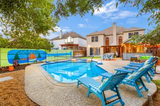 Resort Style Backyard Pool Pickleball Court - 4
