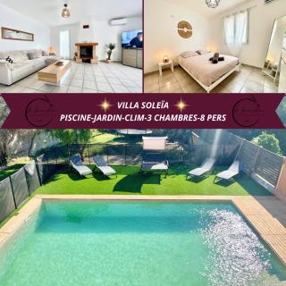 Villa Soleïa - Jardin, CLIM, 3 chambres, 8 personnes - 0
