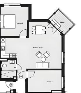 Nordseeblick Wohnung Möwe - 9