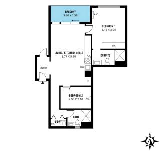 Samsara - 2BR Apartment on Flinders - 0